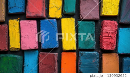 Color Chalk Texture Abstract Background 130932622