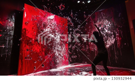 Live painting performance where the works come to life 130932944