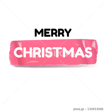 Merry Christmas pink sticker vector design, creative holiday typography, modern festive graphic art for cards, invitations, social media banners, and seasonal decorations. Merry Christmas pink sticker vector design, creative holiday typography, modern festive graphic art for cards, invitations, social media banners, and seasonal decorations. 130933086
