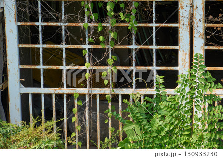 朽ち果てた住宅。空き家問題を象徴するような建物の外観。 130933230