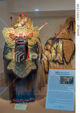 Folklore masks exhibited in Hahoe World Mask Museum in Hahoe Village in Andong, South Korea Folklore masks exhibited in Hahoe World Mask Museum in Hahoe Village in Andong, South Korea 130933396