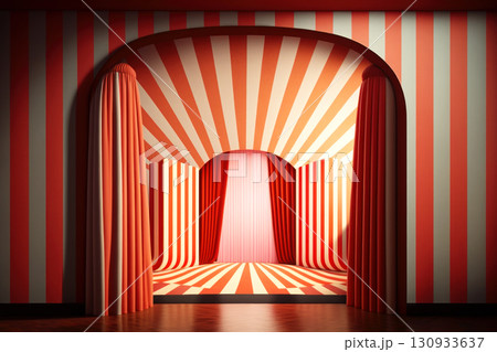 Step into the spotlight with this vibrant theater stage backdrop 130933637