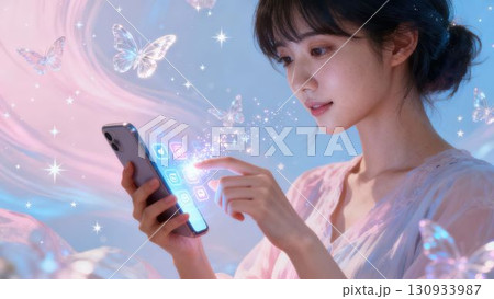スマートフォンから溢れるファンタジーの世界 130933987