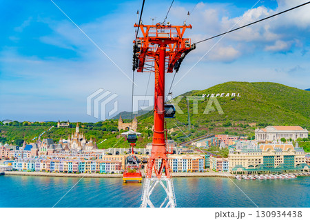 Cable car over the sea. 130934438