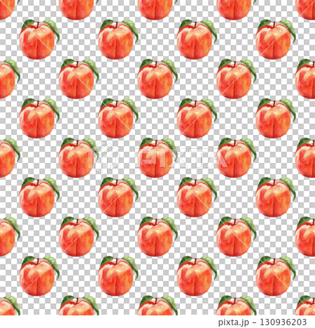 Summer seamless pattern featuring watercolor apricot with rustic charm. Perfect for seasonal blogs and food projects 130936203