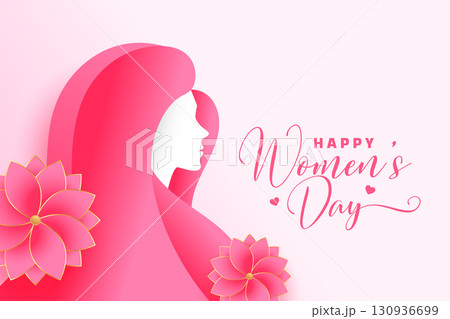 beautiful international women's day wishes background design 130936699