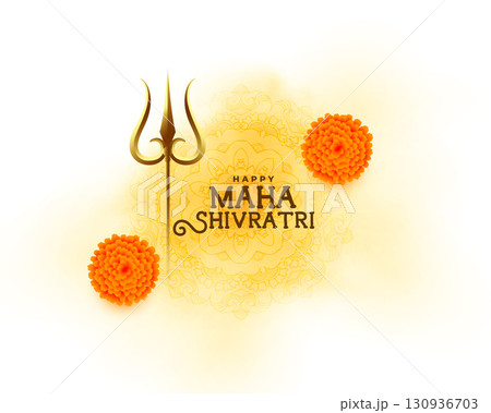 elegant hindu festival maha shivratri wishes background design 130936703