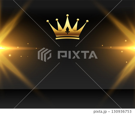 royal golden crown background with glowing light effect royal golden crown background with glowing light effect 130936753