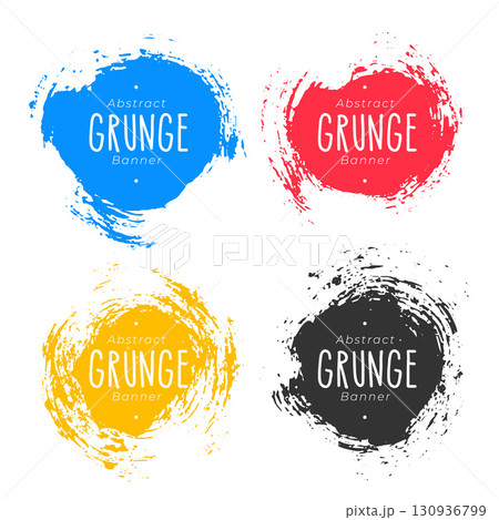 grungy style empty circular shape element in collection grungy style empty circular shape element in collection 130936799