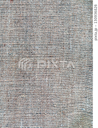 Sacking texture. Patterned fabric. Natural textile. Empty fabric background 130936826