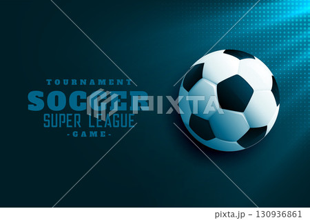 realistic soccer super league match background with light effect realistic soccer super league match background with light effect 130936861