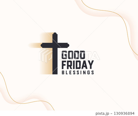 elegant good friday cultural background with cross design 130936894