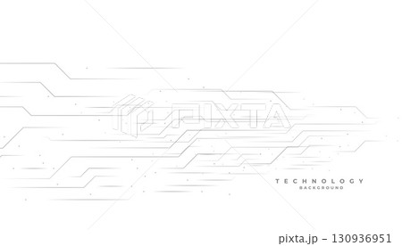digital techno circuit line networked white background design digital techno circuit line networked white background design 130936951