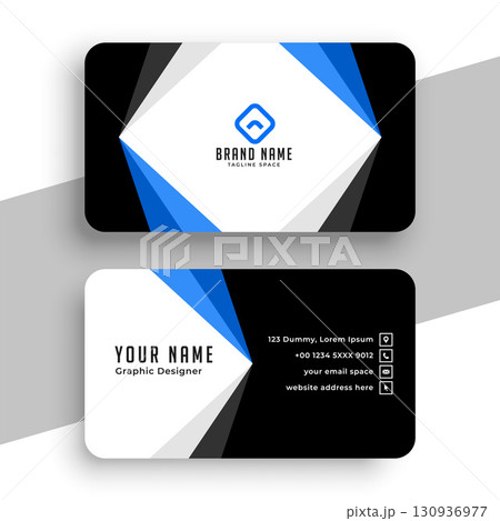 modern and abstract corporate visiting card layout for office identity 130936977