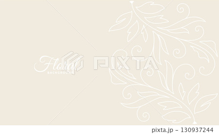 line style beautiful floral swirl background design 130937244