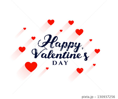 lovely valentine day message background with hearts decor 130937256