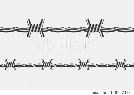 realistic metallic jail fence isolated on white background 130937318