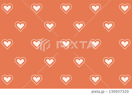 cute and minimal love heart pattern for textile fabric print 130937320