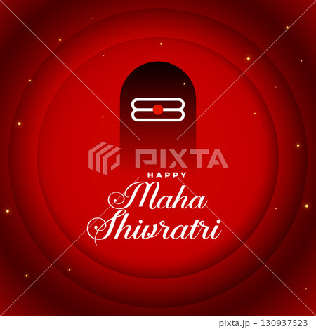 happy maha shivratri religious background with shiv lingam design 130937523