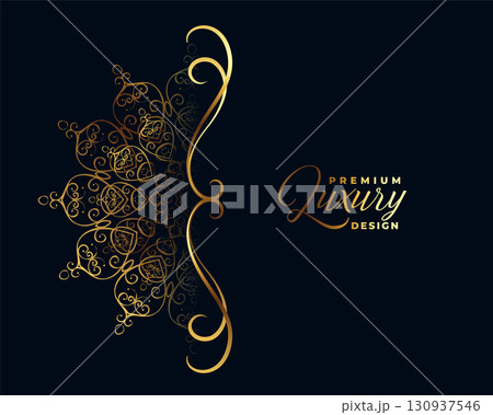 ethnic style royal arabesque mandala pattern for wedding or invitation decor 130937546