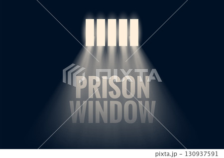 prison jail window design with light effect 130937591
