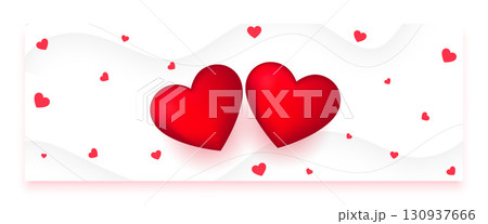 lovely valentines day wishes banner for social media post 130937666
