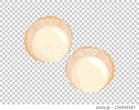 ボイルしたホタテをイメージしたイラスト 130938567