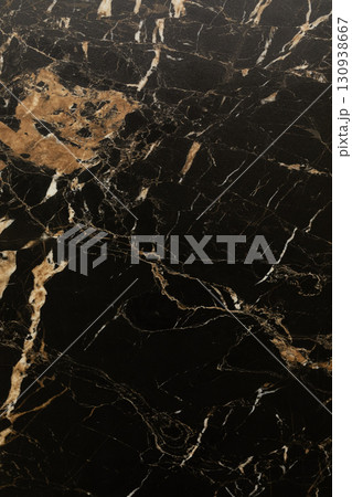 Elegant black marble with golden veins for interior design and decoration projects 130938667