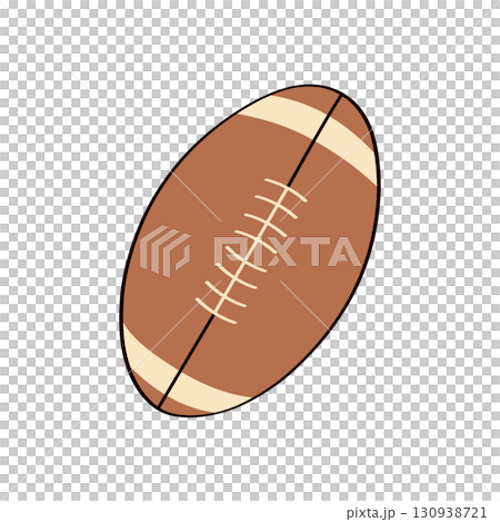 ラグビーボールのイラスト 130938721