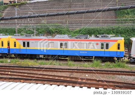 長津田検車区で入替作業をする東急デヤ7200系事業電車_2010/10/7撮影 130939107