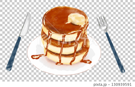 用水彩畫的煎餅 用水彩畫的煎餅 130939591