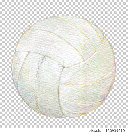水彩イラスト　手描きイラスト　アナログイラスト　バレーボール 130939610
