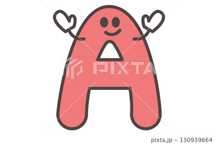 アルファベットのAのイラストでかわいいキャラクターの学習素材 Alphabet Letter A アルファベットのAのイラストでかわいいキャラクターの学習素材 Alphabet Letter A 130939664