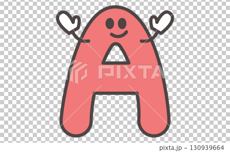 アルファベットのAのイラストでかわいいキャラクターの学習素材 Alphabet Letter A アルファベットのAのイラストでかわいいキャラクターの学習素材 Alphabet Letter A 130939664