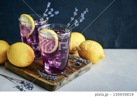 Summer lemonade with lavender 130939819
