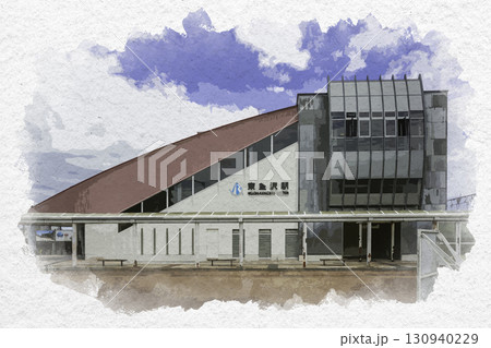 水彩画風　東金沢駅　東口　石川県金沢市 130940229
