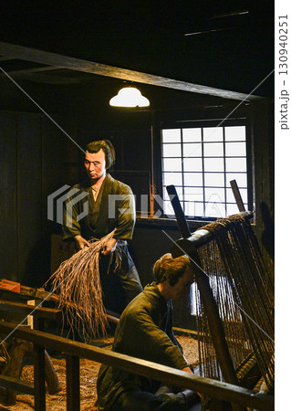 下呂温泉合掌村 千歯扱き(せんばこき)とむしろ織 下呂温泉合掌村 千歯扱き(せんばこき)とむしろ織 130940251