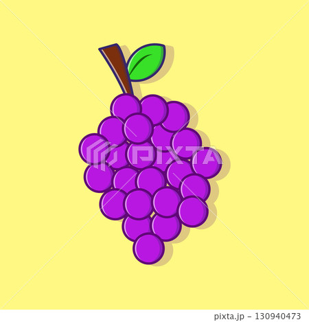 Bunch of purple grapes with a leaf, perfect for food blogs, winerelated websites, and organic product packaging. Fresh and vibrant fruit display. Bunch of purple grapes with a leaf, perfect for food blogs, winerelated websites, and organic product packaging. Fresh and vibrant fruit display. 130940473