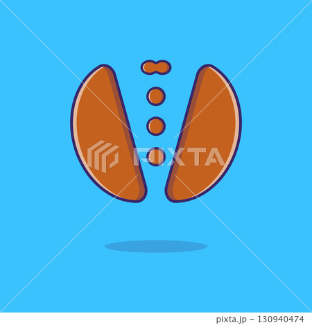 Coffee beans with an elegant aesthetic reminiscent of a brown tuxedo and blue buttons. Suitable for luxury branding and food concepts. 130940474
