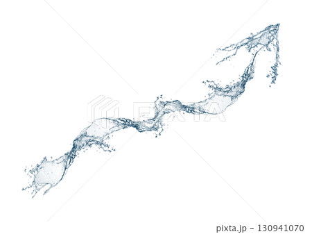 抽象的な青い波と水しぶきの3dイラスト 抽象的な青い波と水しぶきの3dイラスト 130941070