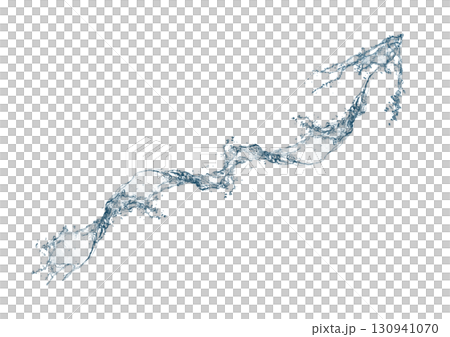 抽象的な青い波と水しぶきの3dイラスト 抽象的な青い波と水しぶきの3dイラスト 130941070