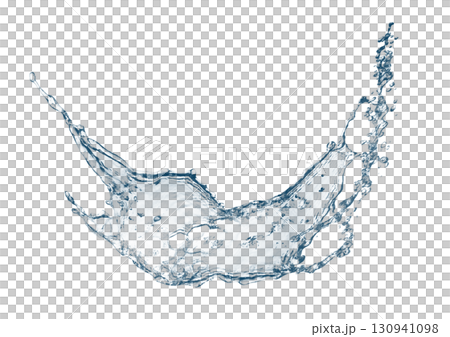 抽象的な青い水しぶきの3dイラスト 抽象的な青い水しぶきの3dイラスト 130941098