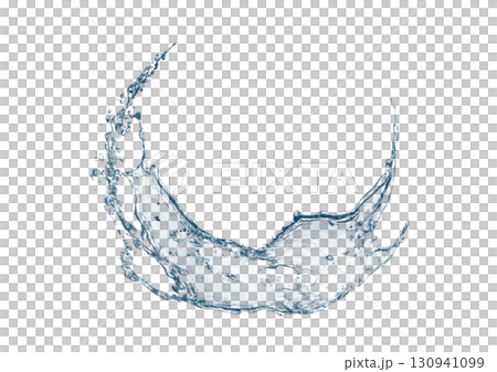 抽象藍色水濺的 3d 插圖 抽象藍色水濺的 3d 插圖 130941099