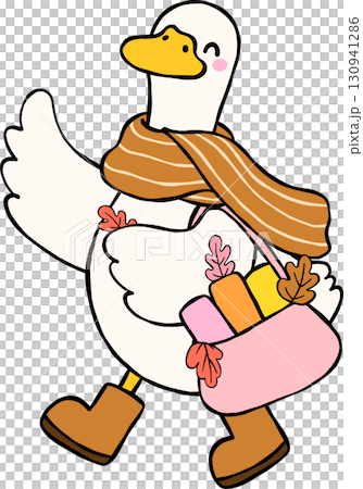 Fall Bookish Silly Goose Reading Carrying Tote Shopping Bag with Books Fall Bookish Silly Goose Reading Carrying Tote Shopping Bag with Books 130941286