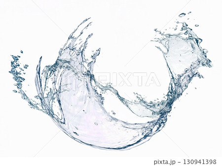 抽象的な青い水しぶきの3dイラスト 130941398