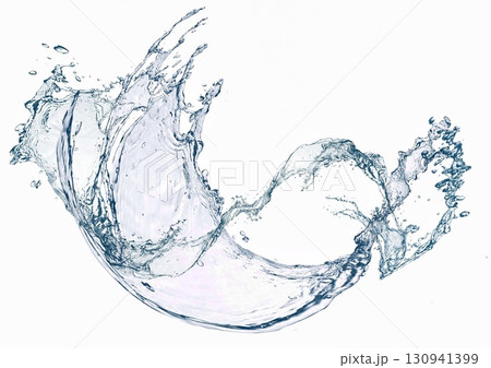 抽象的な青い水しぶきの3dイラスト 130941399