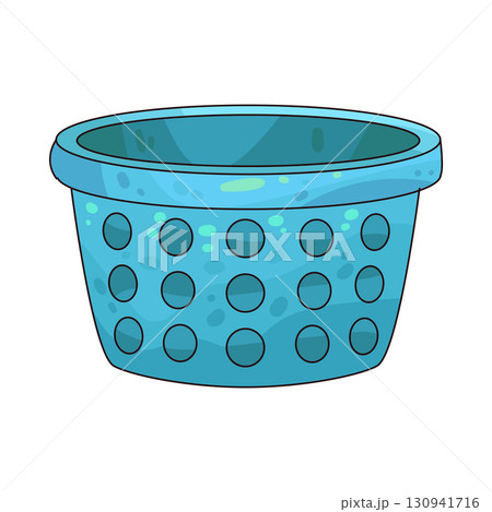 illustration of laundry basket illustration of laundry basket 130941716