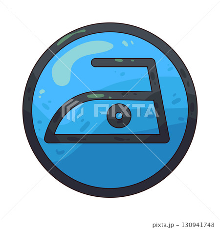 illustration of Iron low heat symbol 130941748