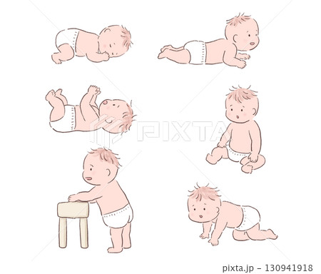 赤ちゃんのイラスト 130941918