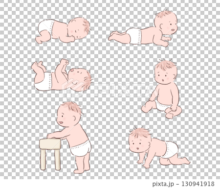 赤ちゃんのイラスト 130941918